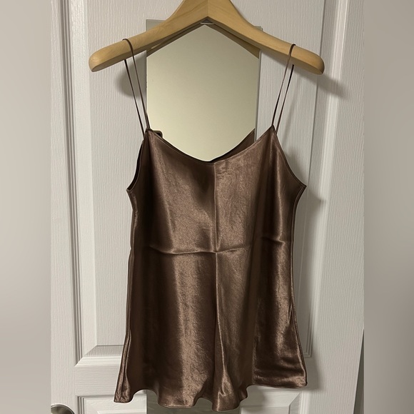 Vince coffee brown ranya silk cami small worn once - Picture 2 of 5